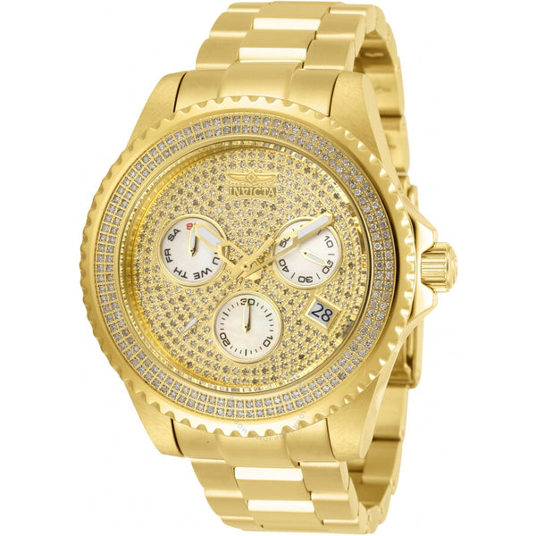 Invicta Pro Diver Chronograph Quartz Pave Dial Men's Watch 30332 - The Watches Men & Co