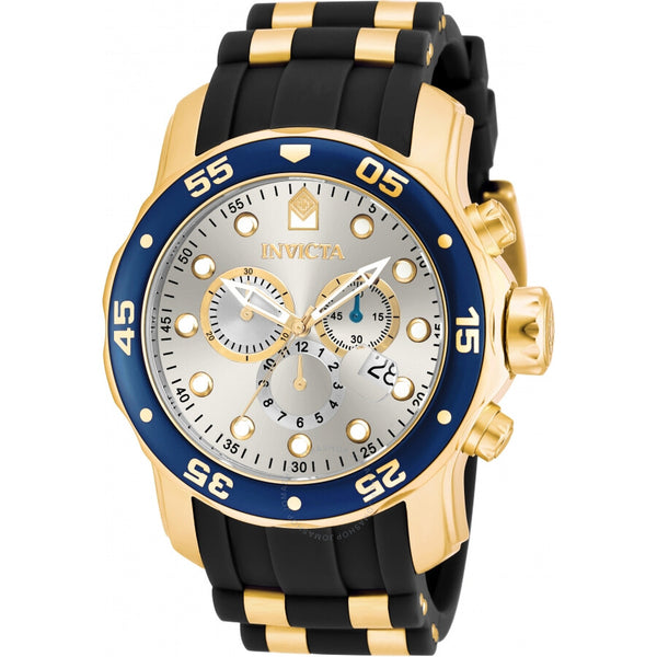 Invicta Pro Diver Chronograph Quartz Silver Dial Men's Watch 17880 - The Watches Men & Co