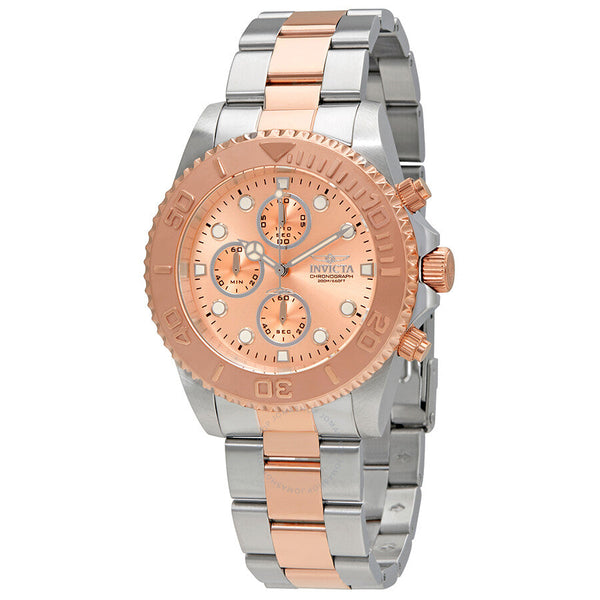 Invicta Pro Diver Chronograph Rose Dial Two-tone Men's Watch 1775 - The Watches Men & Co