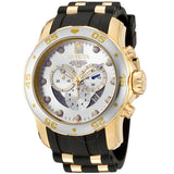 Invicta Pro Diver Chronograph Silver Dial Black Polyurethane Men's Watch 6985 - The Watches Men & Co