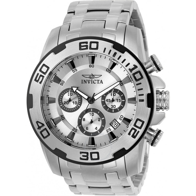 Invicta Pro Diver Chronograph Silver Dial Men's Watch 22317 - The Watches Men & Co