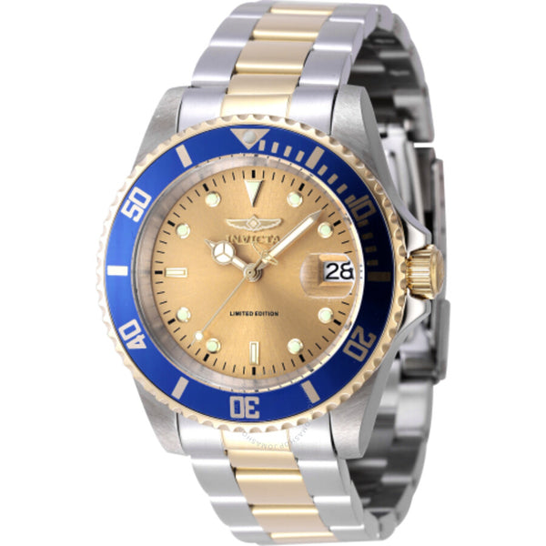 Invicta Pro Diver Date Automatic Gold Dial Men's Watch 47394 - The Watches Men & Co