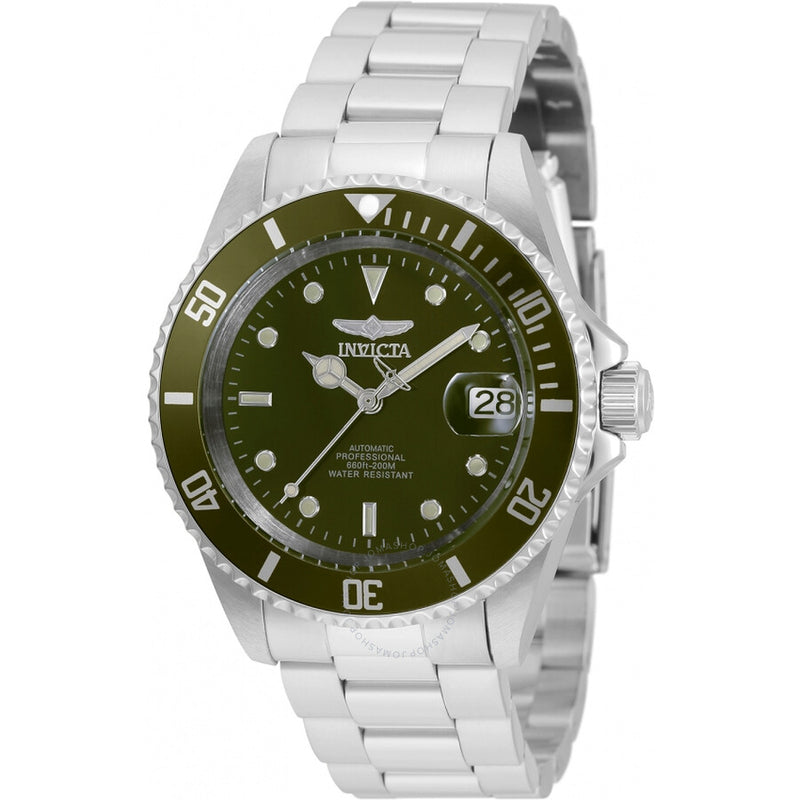 Invicta Pro Diver Date Automatic Green Dial Men's Watch 35690 - The Watches Men & Co