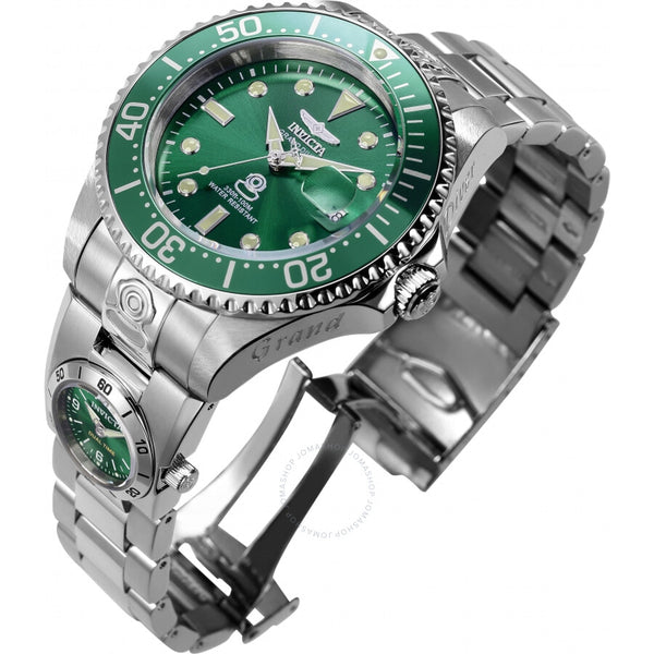 Invicta Pro Diver Date Automatic Green Dial Men's Watch 45811 - The Watches Men & Co #2