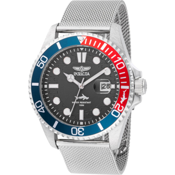 Invicta Pro Diver Date Quartz Black Dial Pepsi Bezel Men's Watch 47176 - The Watches Men & Co