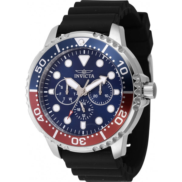 Invicta Pro Diver GMT Date Quartz Blue Dial Pepsi Bezel Men's Watch 47231 - The Watches Men & Co