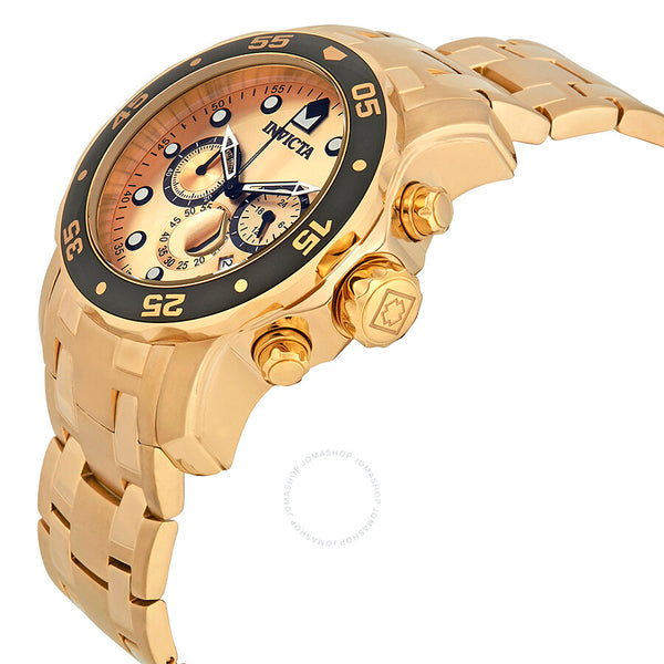 Invicta Pro Diver Gold-tone Dial Men's Chronograph Watch ILE0072A - The Watches Men & Co #2