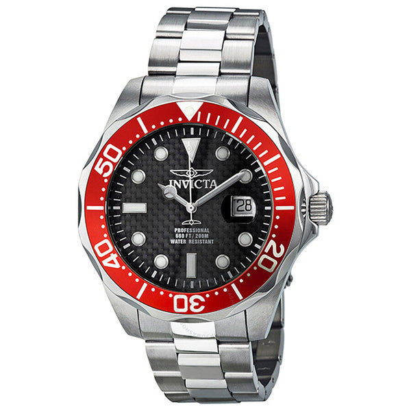 Invicta Pro Diver Grand Diver Black Carbon Fiber Dial Men's Watch 12565 - The Watches Men & Co