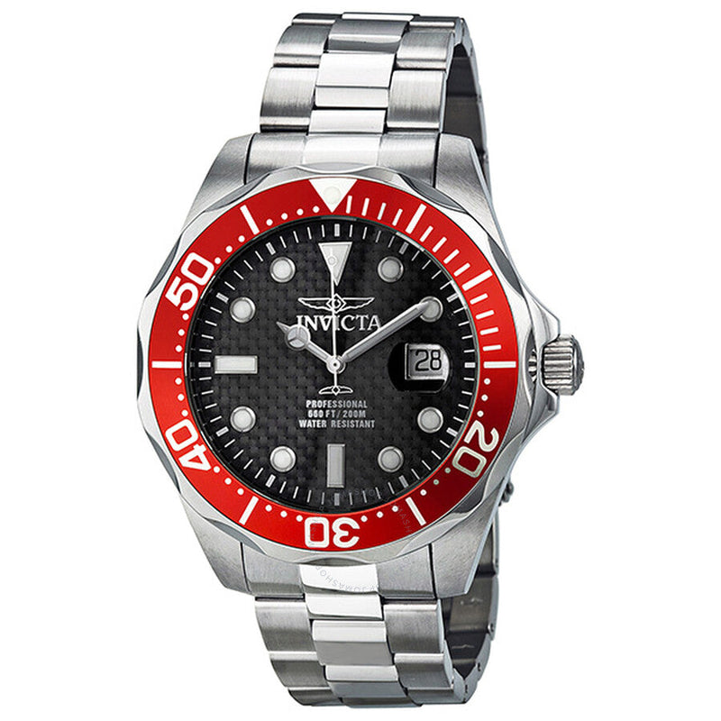 Invicta Pro Diver Grand Diver Black Carbon Fiber Dial Men's Watch 12565 - The Watches Men & Co