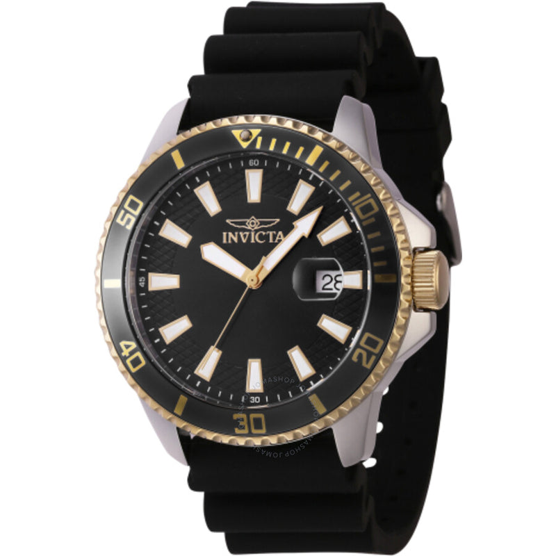Invicta Pro Diver Quartz Black Dial Men's Watch 46132 - The Watches Men & Co