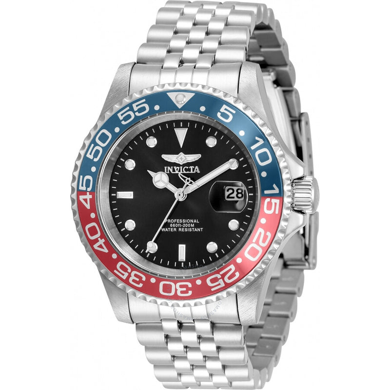 Invicta Pro Diver Quartz Black Dial Pepsi Bezel Men's Watch 34102 - The Watches Men & Co