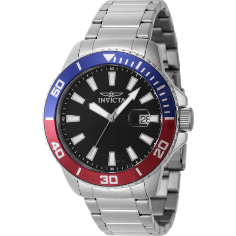 Invicta Pro Diver Quartz Black Dial Pepsi Bezel Men's Watch 46065 - The Watches Men & Co