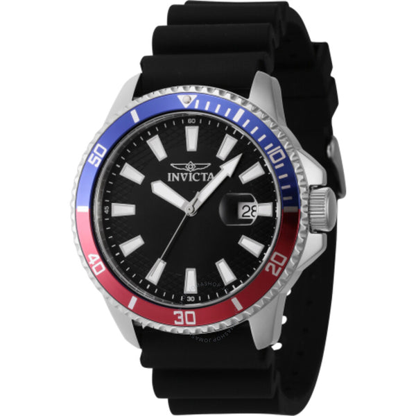 Invicta Pro Diver Quartz Black Dial Pepsi Bezel Men's Watch 46131 - The Watches Men & Co