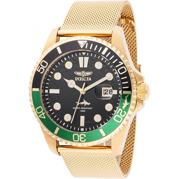 Invicta Pro Diver Quartz Black Dial Sprite Bezel Men's Watch 47179 - The Watches Men & Co