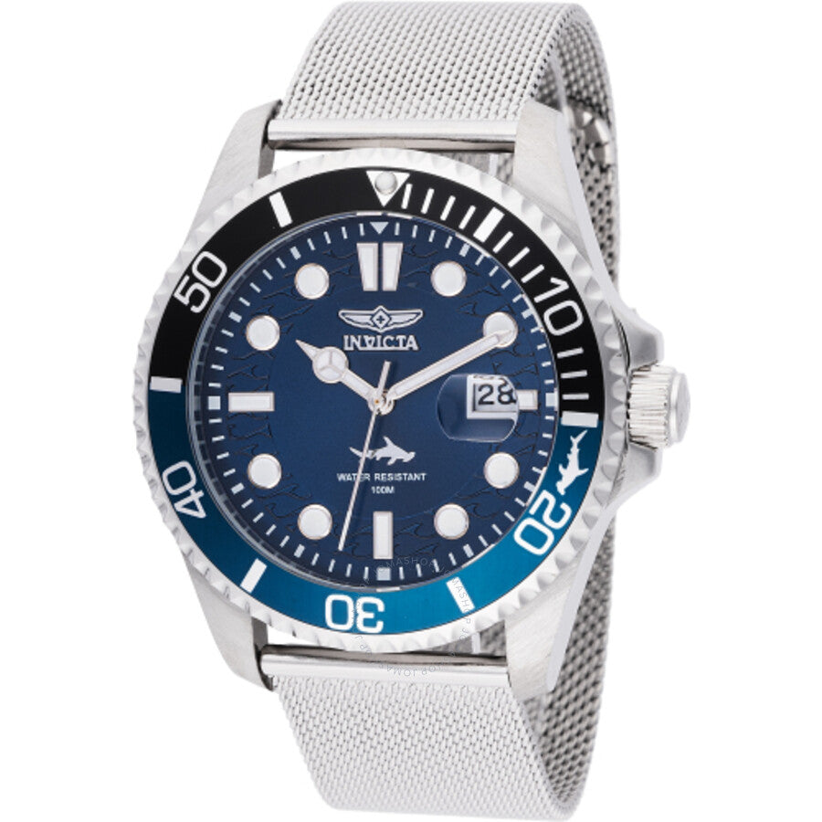 Invicta Pro Diver Quartz Blue Dial Batman Bezel Men's Watch 47173 - The Watches Men & Co