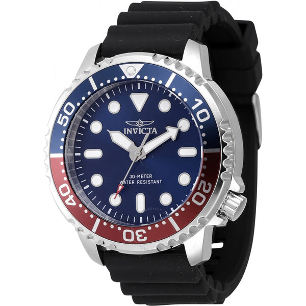 Invicta Pro Diver Quartz Blue Dial Pepsi Bezel Men's Watch 47222 - The Watches Men & Co