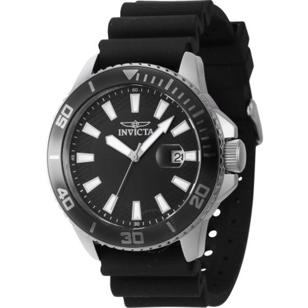 Invicta Pro Diver Quartz Date Black Dial Men's Watch 46087 - The Watches Men & Co