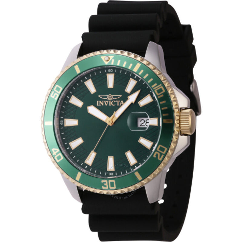Invicta Pro Diver Quartz Date Green Dial Men's Watch 46134 - The Watches Men & Co