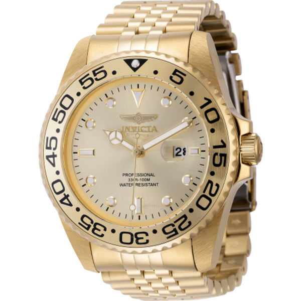 Invicta Pro Diver Quartz Gold Dial Men's Watch 44520 - The Watches Men & Co