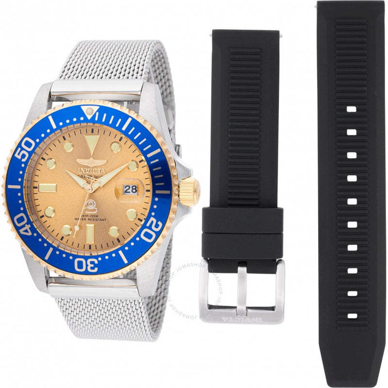Invicta Pro Diver Quartz Gold Dial Men's Watch 48216 - The Watches Men & Co