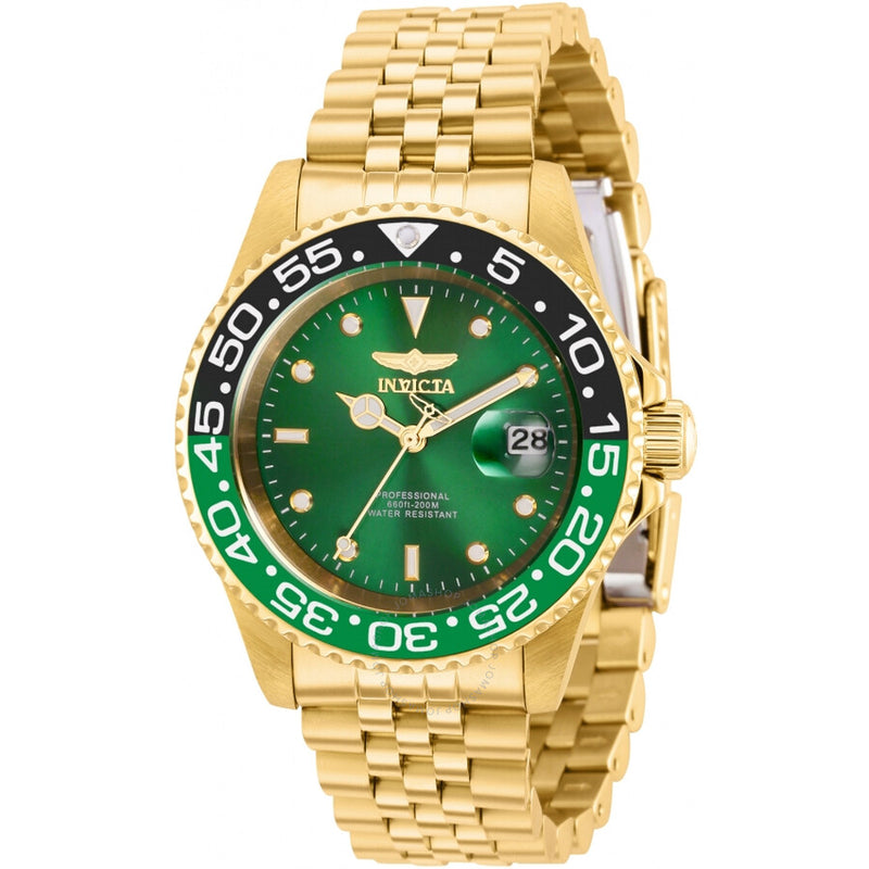 Invicta Pro Diver Quartz Green Dial Sprite Bezel Men's Watch 36044 - The Watches Men & Co