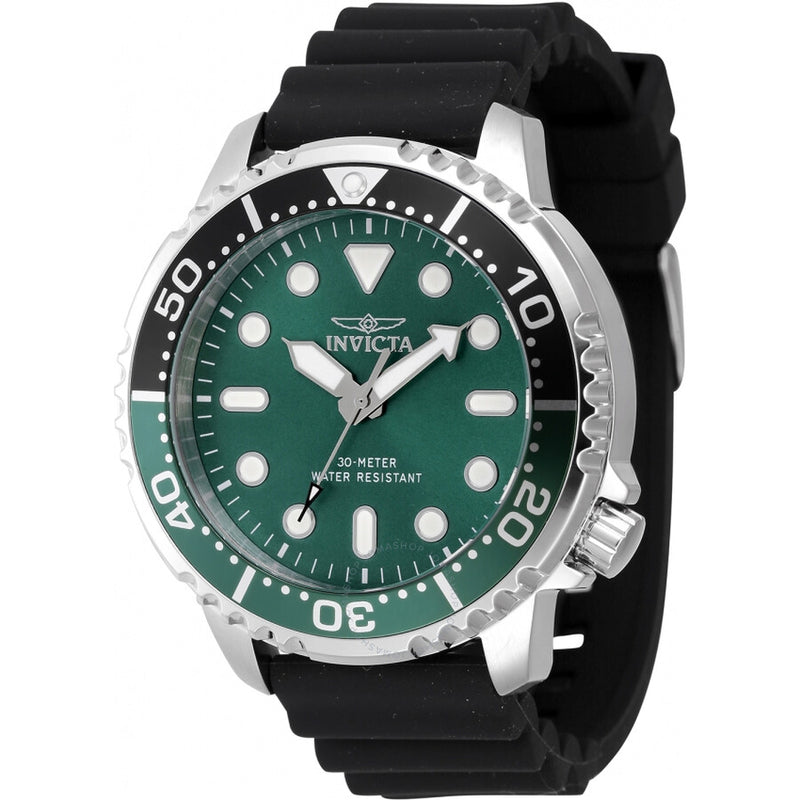 Invicta Pro Diver Quartz Green Dial Sprite Bezel Men's Watch 47223 - The Watches Men & Co