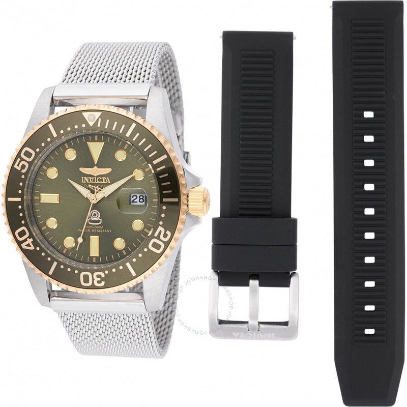 Invicta Pro Diver Quartz Green Dial Men's Watch 48217 - The Watches Men & Co