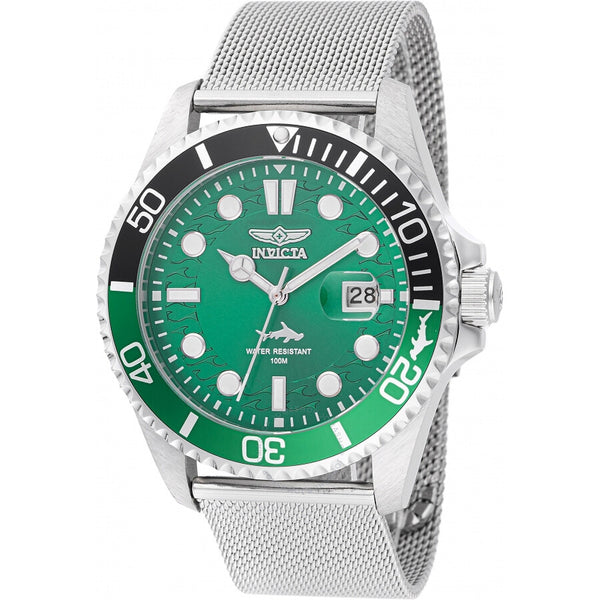 Invicta Pro Diver Quartz Green Dial Sprite Bezel Men's Watch 47174 - The Watches Men & Co