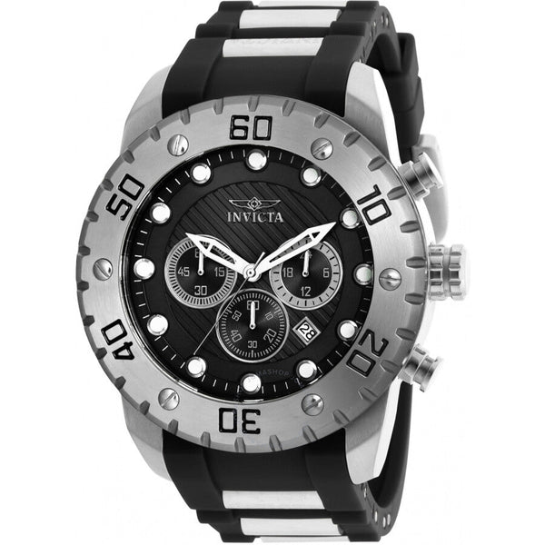 Invicta Pro Diver SCUBA Chronograph GMT Quartz Black Dial Men's Watch 20276 - The Watches Men & Co