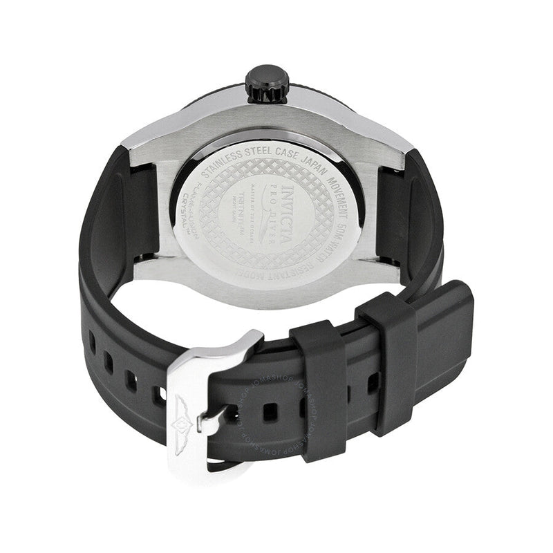 Invicta Pro Diver Silver Dial Black Silicone Men's Watch 18023 - The Watches Men & Co #3
