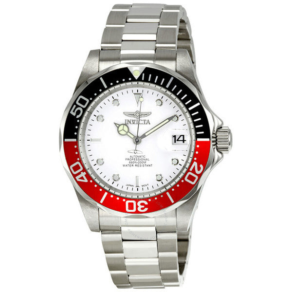 Invicta Pro Diver Automatic White Dial Coke Bezel Men's Watch 9404 - The Watches Men & Co