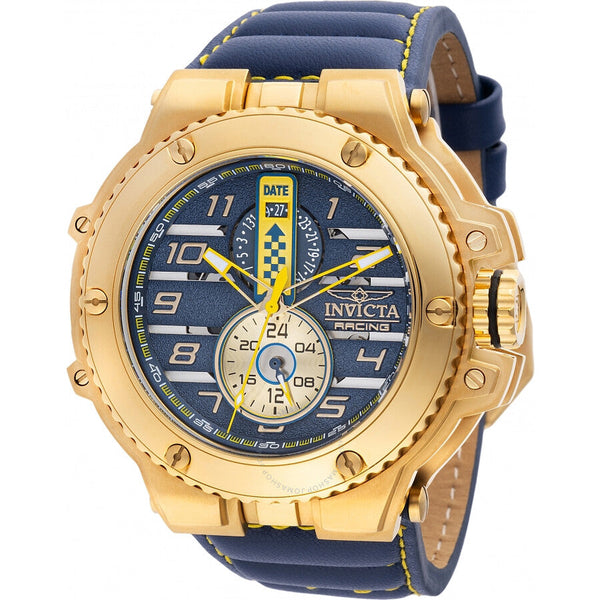Invicta Invicta Racing Downforce GMT Quartz Blue Dial Men's Watch 47379 - The Watches Men & Co
