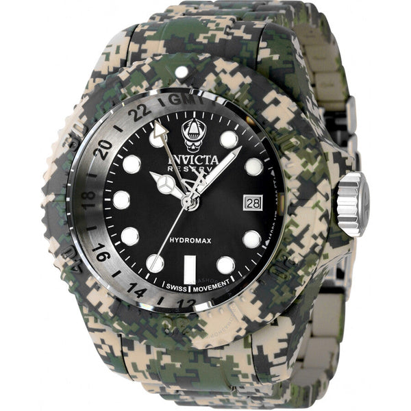 Invicta Reserve GMT Quartz Black Dial Men's Watch 40462 - The Watches Men & Co