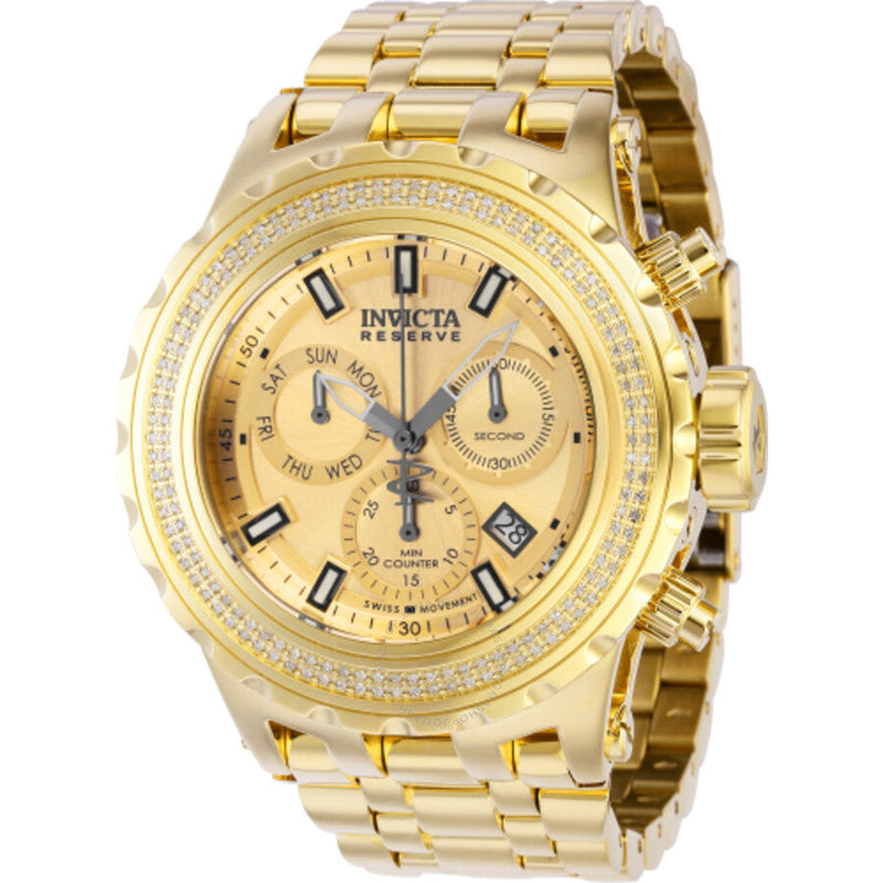 Invicta Reserve Specialty Subaqua Chronograph Quartz Diamond Gold Dial Men's Watch 37325 - The Watches Men & Co