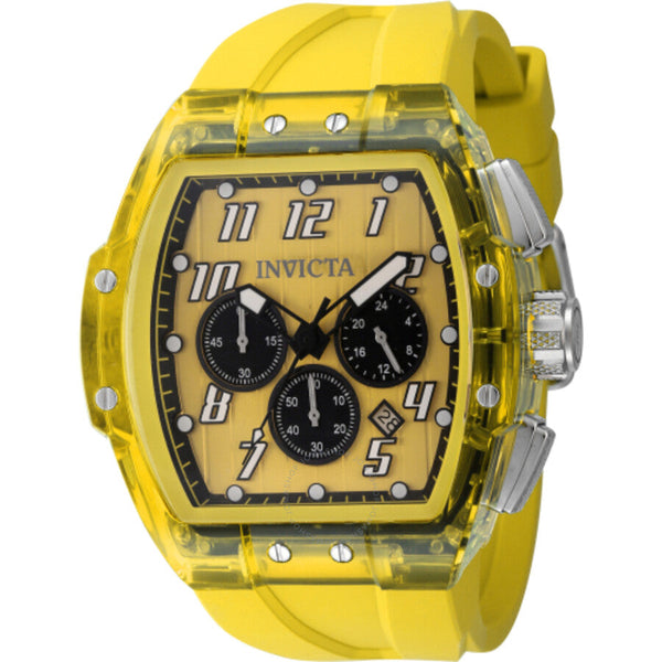 Invicta S1 Rally Chronograph GMT Date Quartz Gold Dial Men's Watch 45482 - The Watches Men & Co
