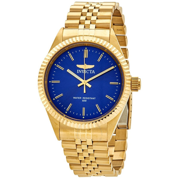 Invicta Specialty Blue Dial Yellow Gold-tone Men's Watch 29386 - The Watches Men & Co