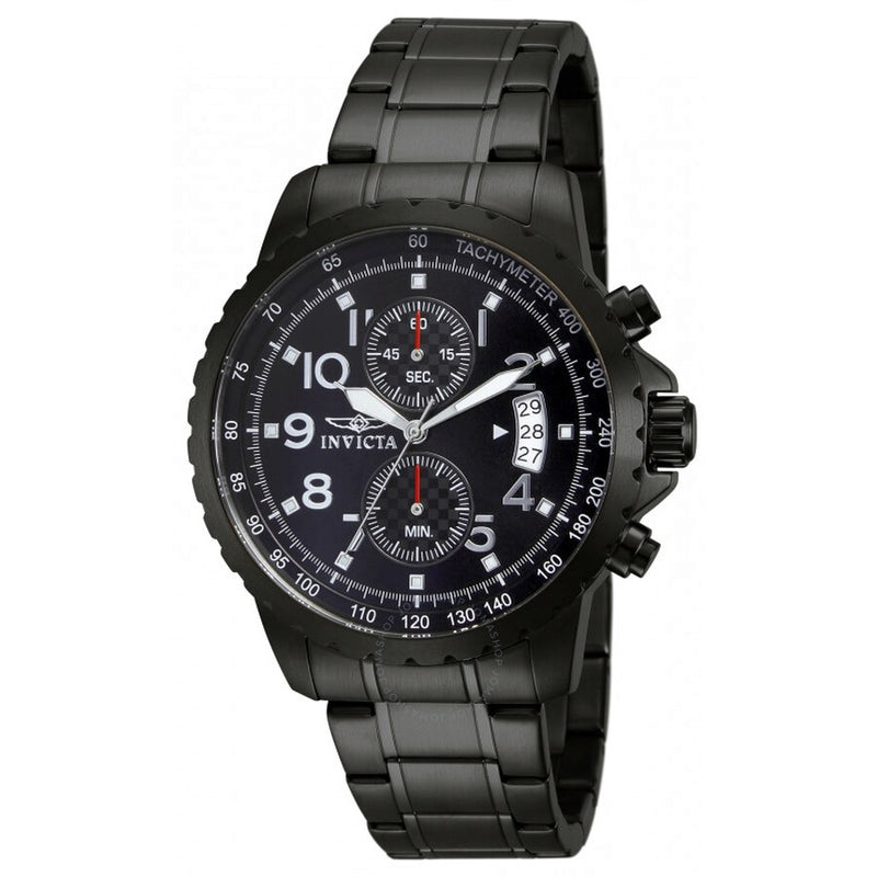 Invicta Specialty Chronograph Black Dial Black Ion-plated Men's Watch 13787 - The Watches Men & Co