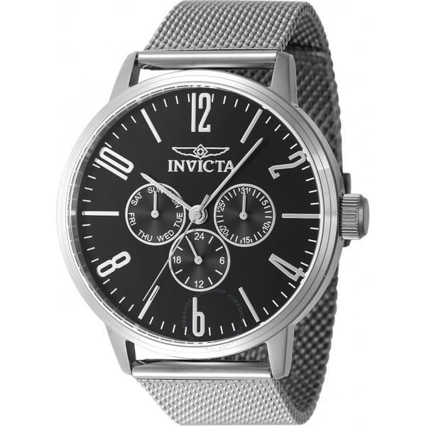 Invicta Specialty GMT Quartz Charcoal Dial Men's Watch 47597 - The Watches Men & Co