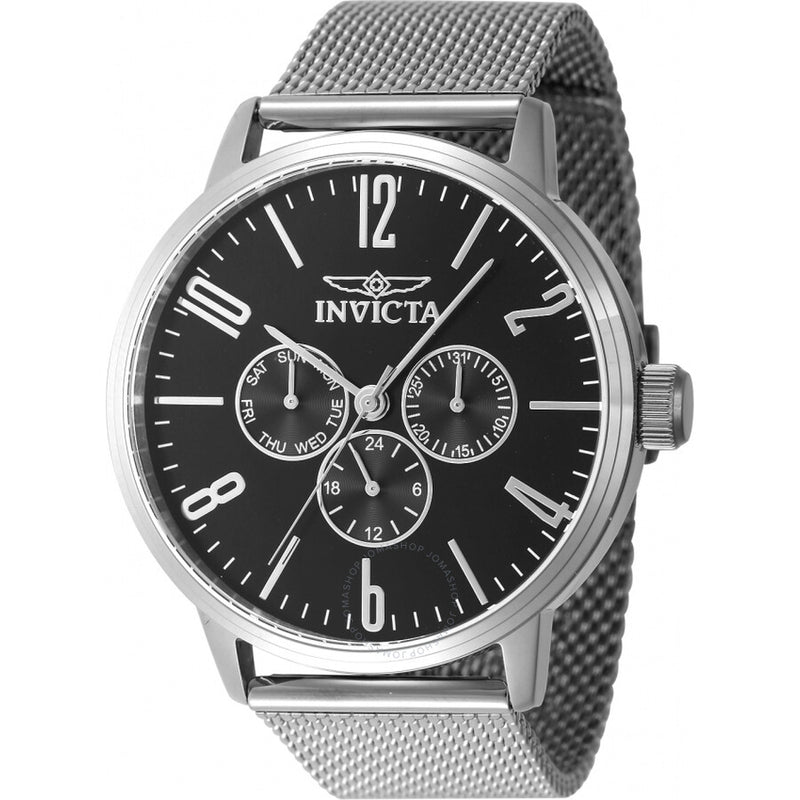 Invicta Specialty GMT Quartz Charcoal Dial Men's Watch 47597 - The Watches Men & Co