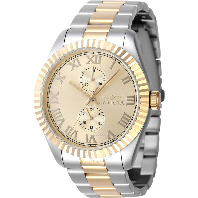 Invicta Specialty GMT Quartz Gold Dial Men's Watch 47428 - The Watches Men & Co