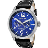 Invicta Specialty Military Multi-Function Blue Dial Black Leather Men's Watch 10490 - The Watches Men & Co