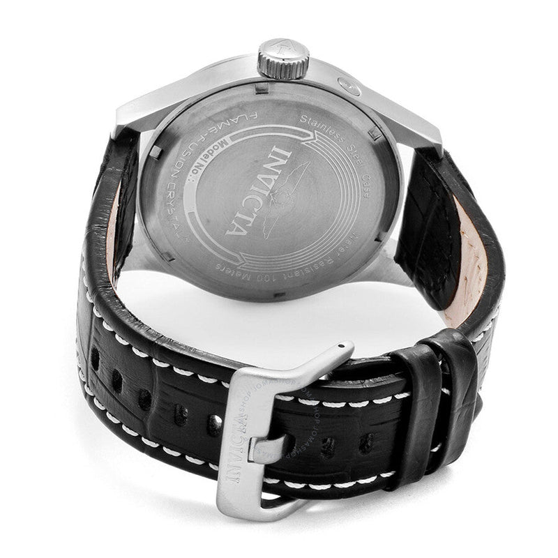 Invicta Specialty Military Multi-Function Blue Dial Black Leather Men's Watch 10490 - The Watches Men & Co #3