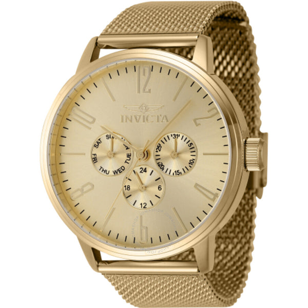 Invicta Specialty Quartz Gold Dial Men's Watch 47122 - The Watches Men & Co