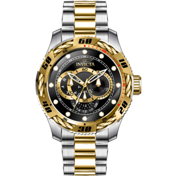 Invicta Speedway GMT Date Day Quartz Black Dial Men's Watch 45752 - The Watches Men & Co