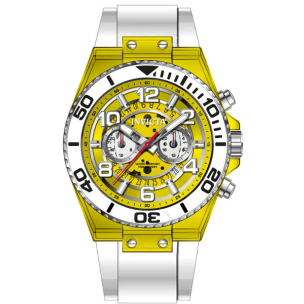 Invicta Speedway GMT Date Quartz Yellow Dial Men's Watch 44376 - The Watches Men & Co