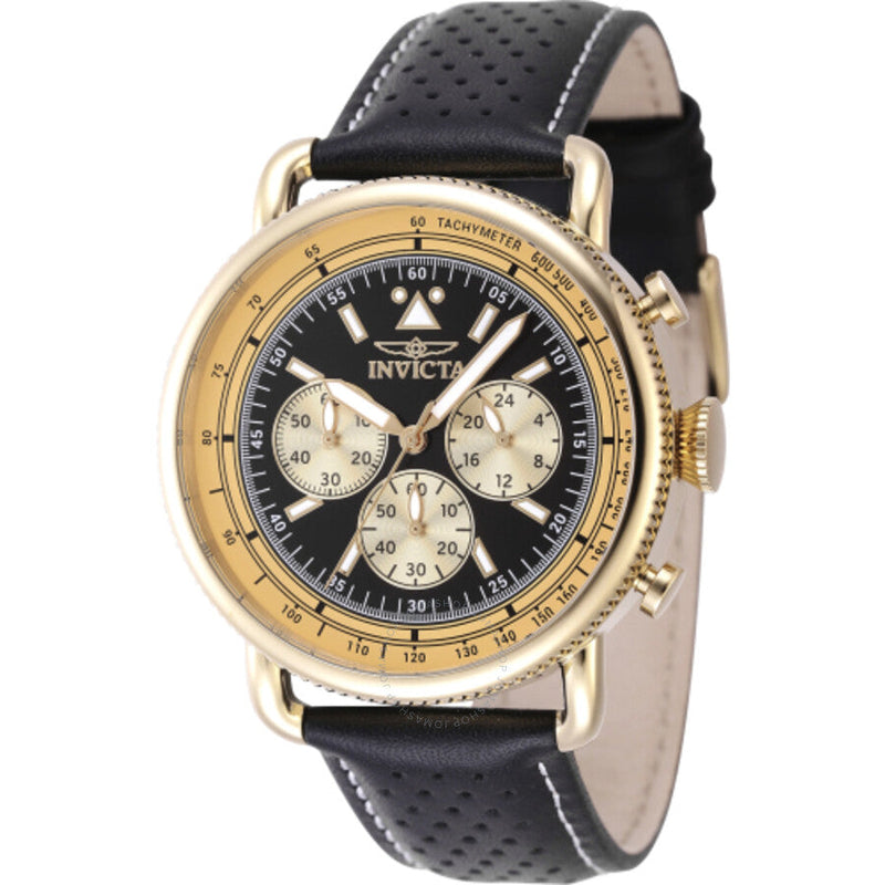 Invicta Speedway Zager Exclusive Chronograph Quartz Black Dial Men's Watch 47366 - The Watches Men & Co