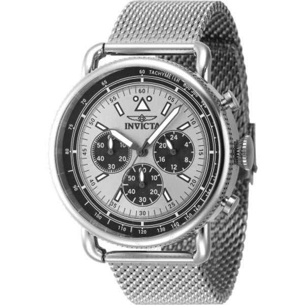 Invicta Speedway Zager Exclusive Chronograph Quartz Silver Dial Men's Watch 47357 - The Watches Men & Co