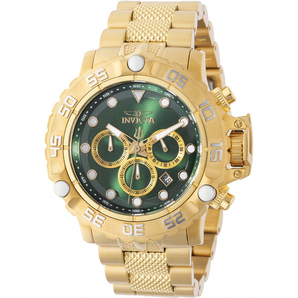 Invicta Subaqua Poseidon Chronograph GMT Quartz Green Dial Men's Watch 47185 - The Watches Men & Co