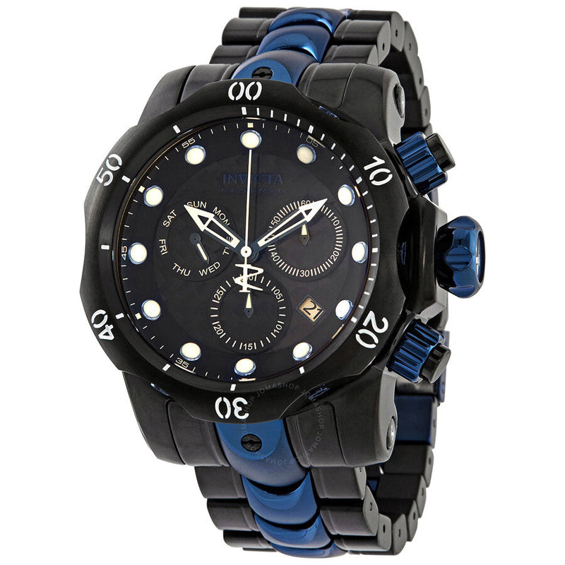 Invicta Venom Chronograph Black Carbon Fiber Dial Two-tone Men's Watch 15461 - The Watches Men & Co