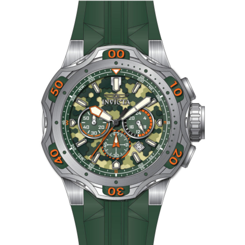 Invicta Venom Date Chronograph GMT Quartz Green Dial Men's Watch 47759 - The Watches Men & Co
